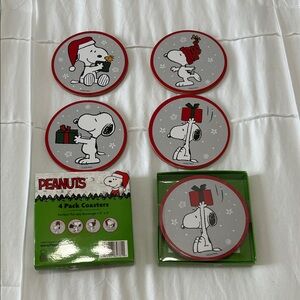 Peanuts Holiday Coasters Sets (8 total) NWT
